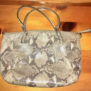 Coach Kelsey satchel/crossbody, snakeskin-style leather